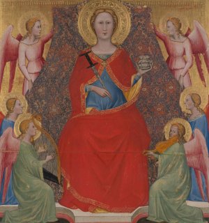 Saint Lucy Enthroned by Giovanni Di Bartolomeo Cristiani Oil Painting