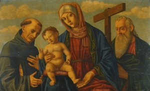 A Sacra Conversazione; The Madonna And Child With Saints Francis And Andrew by Giovanni Di Niccolo Mansueti Oil Painting