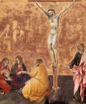 Crucifixion Detail painting by Giovanni Di Paolo