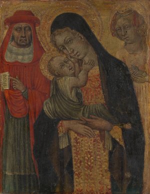Madonna and Child with Saints Jerome and Agnes by Giovanni Di Paolo Oil Painting