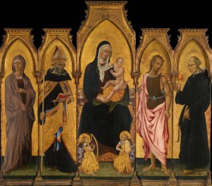 Madonna and Child with Saints by Giovanni Di Paolo Oil Painting