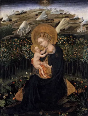 Madonna of Humility Virgin and Child by Giovanni Di Paolo Oil Painting
