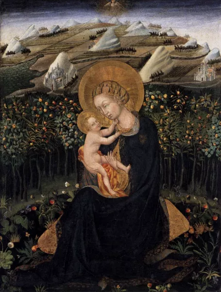 Madonna of Humility Virgin and Child by Giovanni Di Paolo Oil Painting ...