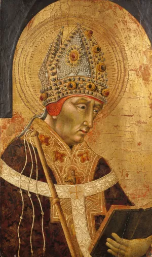 Saint Ambrose by Giovanni Di Paolo Oil Painting