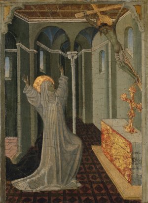 Saint Catherine of Siena Receiving the Stigmata by Giovanni Di Paolo Oil Painting