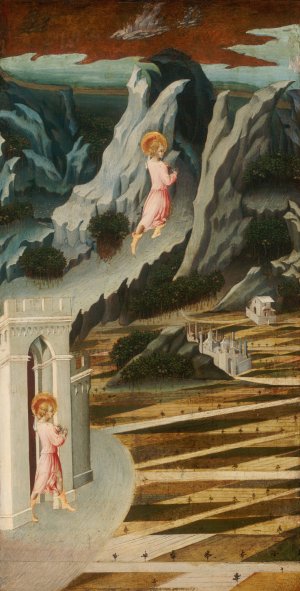 Saint John the Baptist Entering the Wilderness by Giovanni Di Paolo Oil Painting