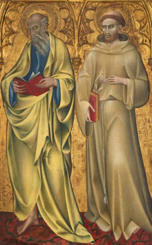 Saints Matthew and Francis Oil painting by Giovanni Di Paolo