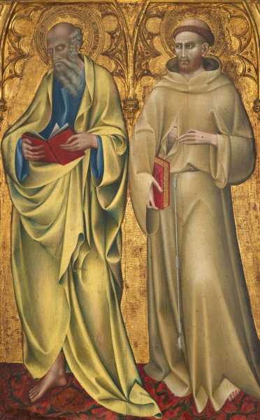 Saints Matthew and Francis  by Giovanni Di Paolo - Hand-Painted Oil Painting Reproduction