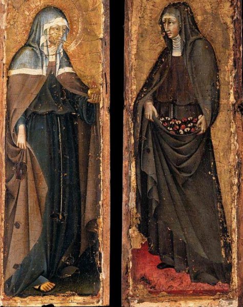 Sts Clare and Elizabeth of Hungary by Giovanni Di Paolo - Hand-Painted Oil Painting Reproduction