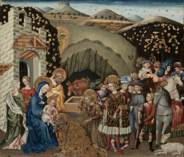 The Adoration of the Magi  by Giovanni Di Paolo - Hand-Painted Oil Painting Reproduction