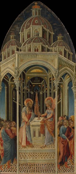 The Annunciation to Zacharias by Giovanni Di Paolo Oil Painting