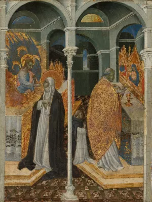 The Miraculous Communion of Saint Catherine of Siena by Giovanni Di Paolo Oil Painting