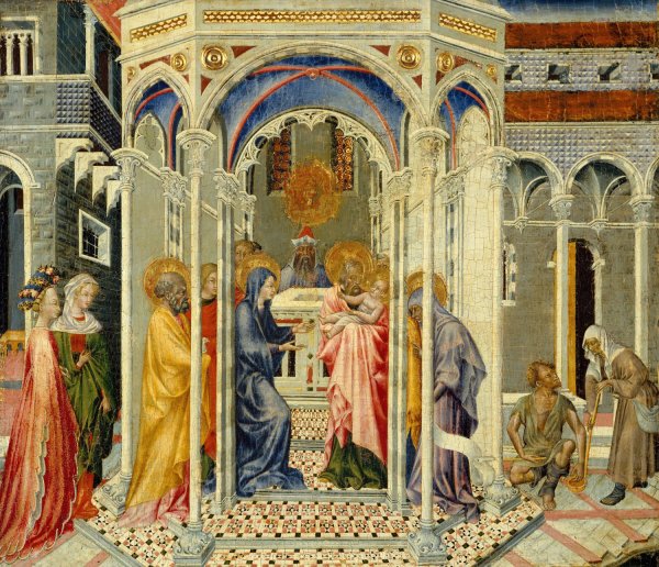 The Presentation of Christ in the Temple  by Giovanni Di Paolo - Hand-Painted Oil Painting Reproduction