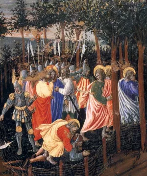 The Arrest of Christ Detail by Giovanni Di Piermatteo Boccati - Oil Painting Reproduction