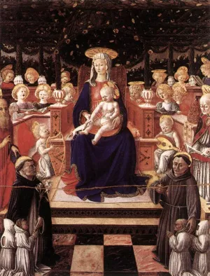 Virgin and Child with Saints Detail by Giovanni Di Piermatteo Boccati Oil Painting