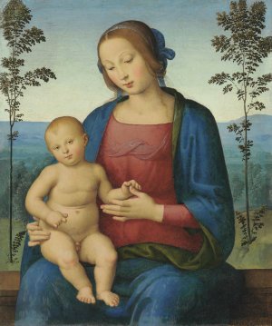 The Madonna And Child In A Landscape by Giovanni Di Pietro Oil Painting