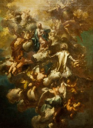 Saint Philip Neri in Glory by Giovanni Domenico Ferretti Oil Painting