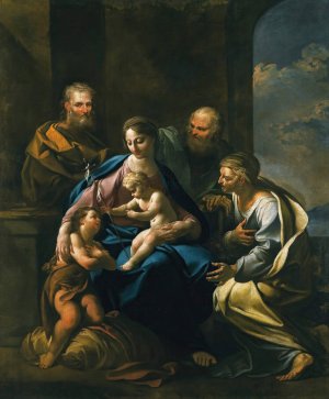 The Virgin And Child With Saints by Giovanni Domenico Ferretti Oil Painting
