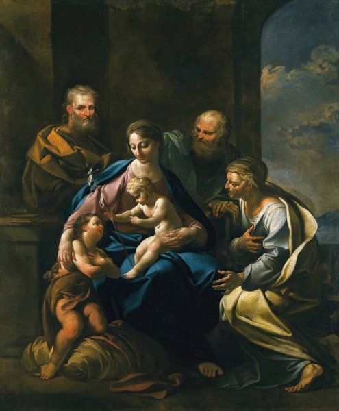 The Virgin And Child With Saints by Giovanni Domenico Ferretti - Hand-Painted Oil Painting Reproduction