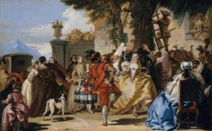 A Dance in the Country by Giovanni Domenico Tiepolo Oil Painting