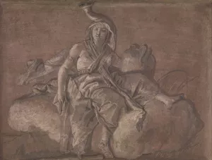 Allegorical Figure Representing Africa by Giovanni Domenico Tiepolo Oil Painting