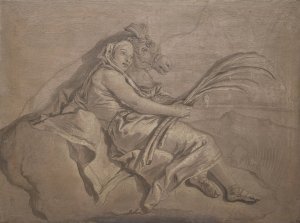 Allegorical Figure Representing Asia by Giovanni Domenico Tiepolo Oil Painting