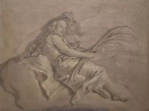 Allegorical Figure Representing Asia by Giovanni Domenico Tiepolo Oil Painting