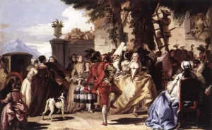 Ball in the Country by Giovanni Domenico Tiepolo - Oil Painting Reproduction