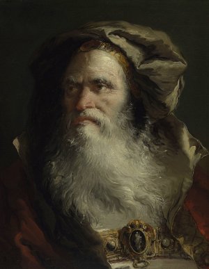 Head of a Philosopher by Giovanni Domenico Tiepolo Oil Painting