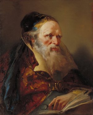 Head of a Philosopher by Giovanni Domenico Tiepolo Oil Painting