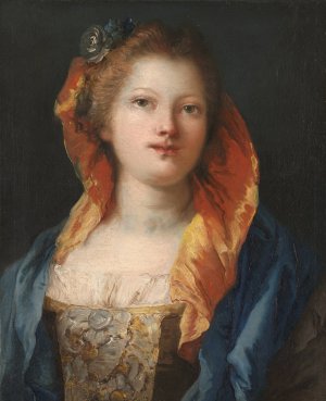 Portrait of a Woman by Giovanni Domenico Tiepolo Oil Painting