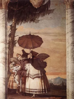 Summer Stroll Oil painting by Giovanni Domenico Tiepolo