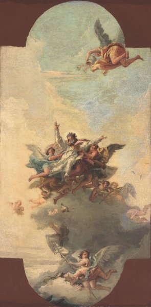 The Apotheosis of a Pope and Martyr by Giovanni Domenico Tiepolo Oil Painting