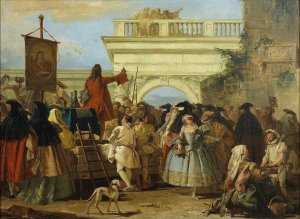 The Charlatan by Giovanni Domenico Tiepolo Oil Painting
