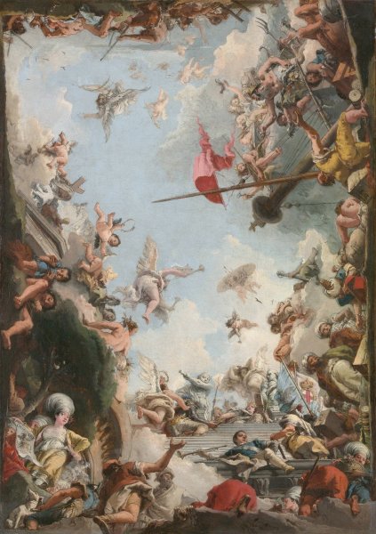 Main Product Photo of The Glorification of The Giustiniani Family  Painting by Giovanni Domenico Tiepolo