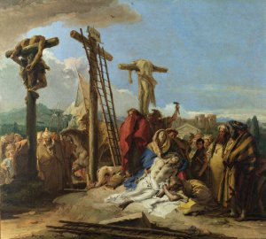 The Lamentation At The Foot Of The Cross by Giovanni Domenico Tiepolo Oil Painting