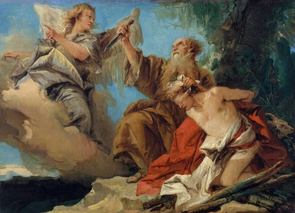The Sacrifice of Isaac  by Giovanni Domenico Tiepolo - Hand-Painted Oil Painting Reproduction