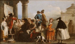 The Storyteller by Giovanni Domenico Tiepolo Oil Painting