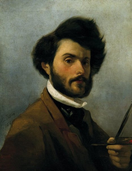 Autoritratto by Giovanni Fattori - Hand-Painted Oil Painting Reproduction