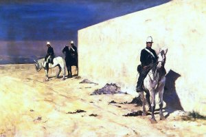 In Vedetta also known as Il Muro Bianco by Giovanni Fattori Oil Painting