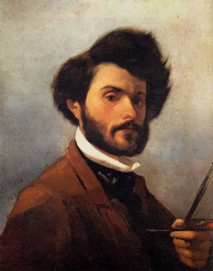 Self-Porrtrait by Giovanni Fattori Oil Painting
