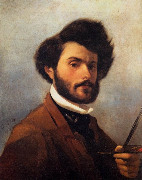Self-Porrtrait by Giovanni Fattori - Hand-Painted Oil Painting Reproduction