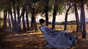 Signora Martelli in Castiglioncello by Giovanni Fattori Oil Painting
