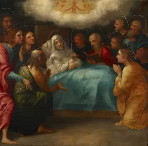 Death of the Virgin by Giovanni Francesco Caroto Oil Painting