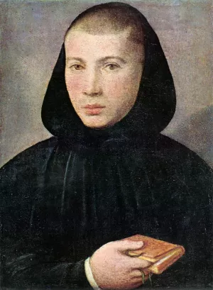 Portrait of a Young Benedictine by Giovanni Francesco Caroto - Oil Painting Reproduction