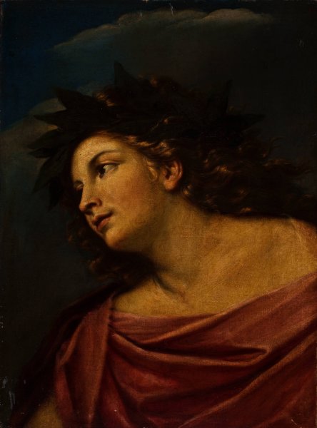 Apollo Wearing A Laurel Wreath by Giovanni Francesco Romanelli - Hand-Painted Oil Painting Reproduction