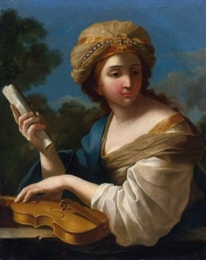 Saint Cecilia by Giovanni Francesco Romanelli Oil Painting