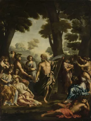 Saturn and Muses by Giovanni Francesco Romanelli Oil Painting