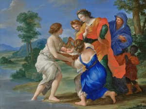 The Finding of Moses by Giovanni Francesco Romanelli Oil Painting