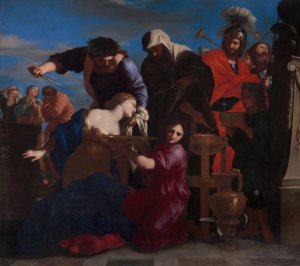 The Sacrifice of Polyxena by Giovanni Francesco Romanelli Oil Painting